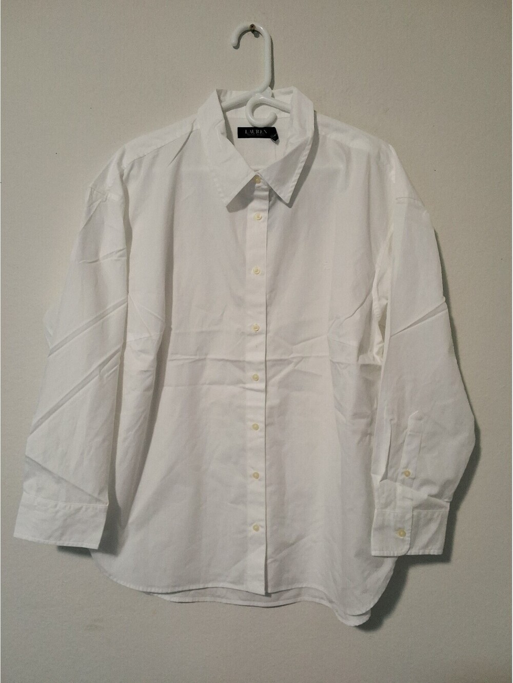 Lauren Ralph Lauren Women's White Button-Up Shirt Size 2X NWT